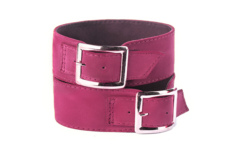 Fuschia pink women's calf bracelets, to wear over boots - Florence KOOIJMAN